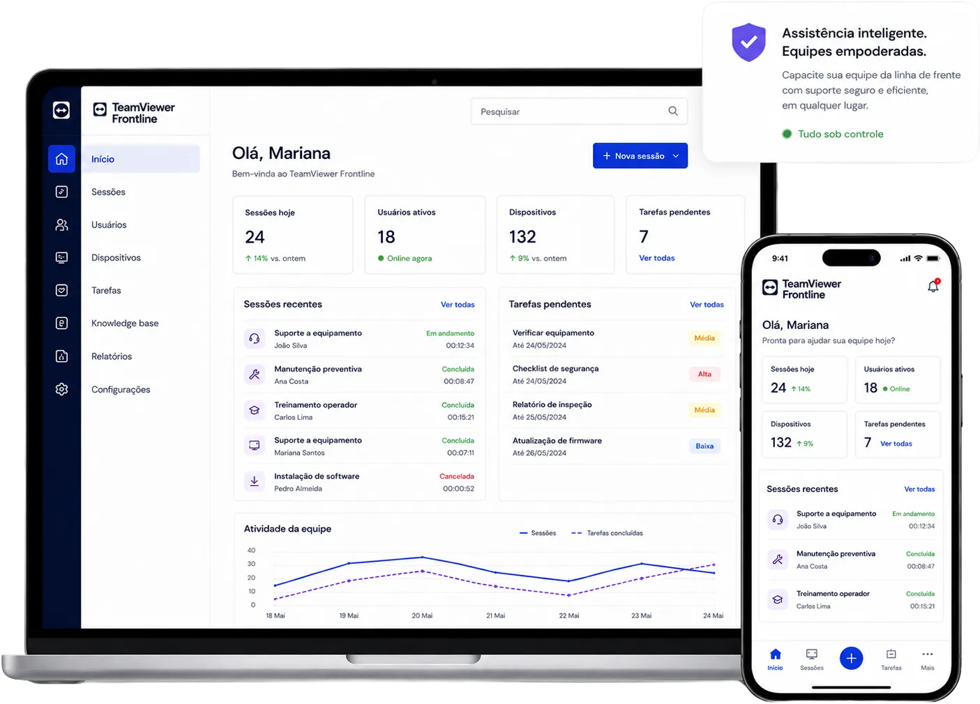TeamViewer Frontline para realidade aumentada em operações industriais e logísticas