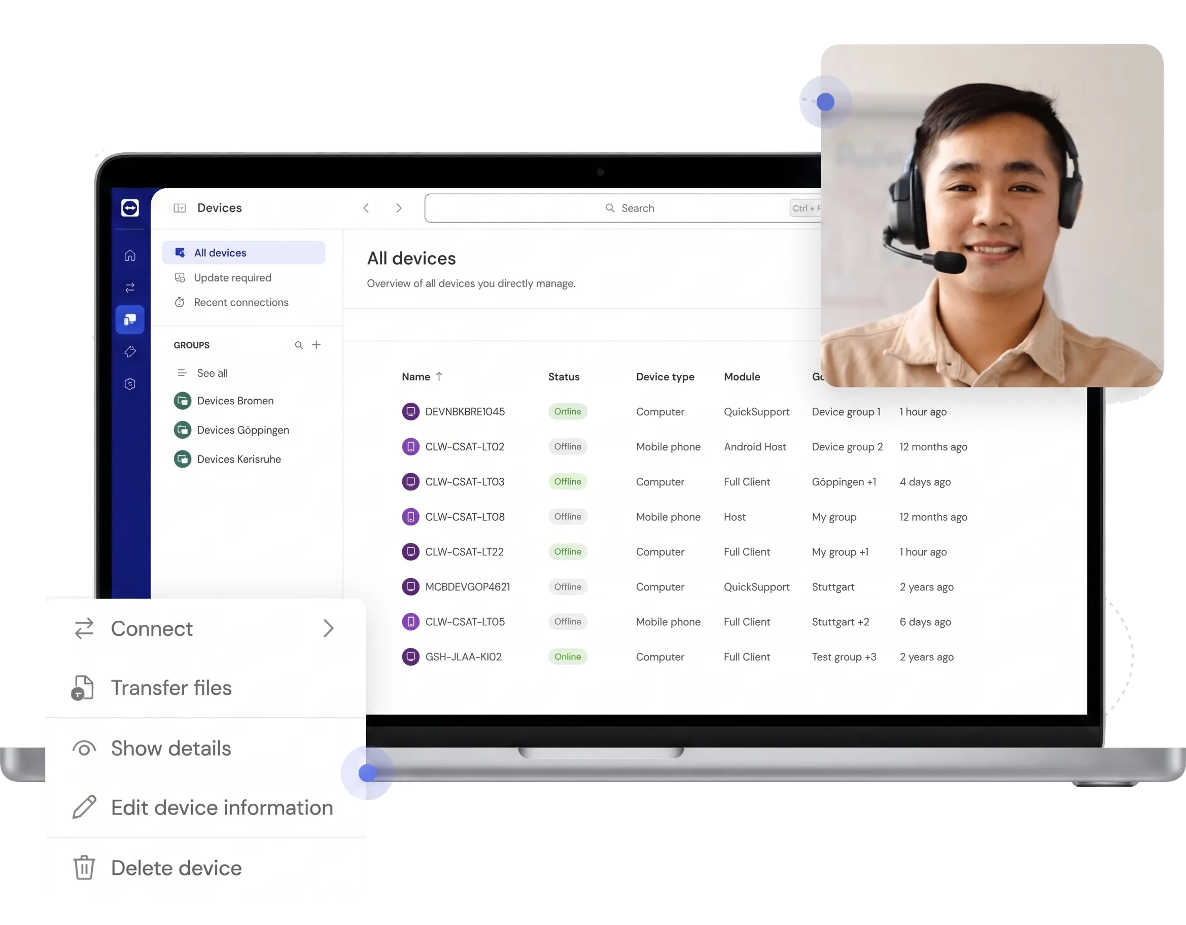 TeamViewer Remote para acesso remoto seguro e suporte técnico corporativo