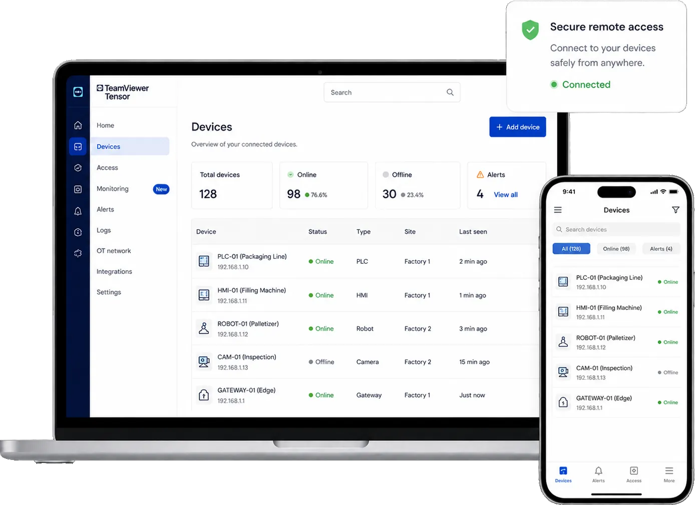 TeamViewer Tensor para conectividade remota corporativa, governança e gestão de acessos